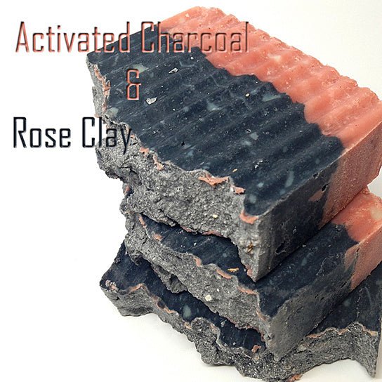 Bay Rum Activated Charcoal And Rose Clay Healing Bar, Natural Cold Process-1
