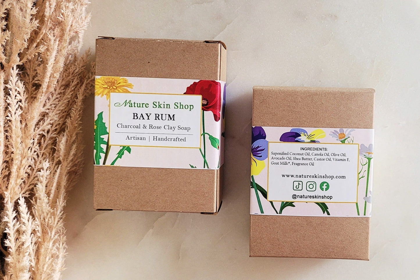 Bay Rum Activated Charcoal And Rose Clay Healing Bar, Natural Cold Process-2