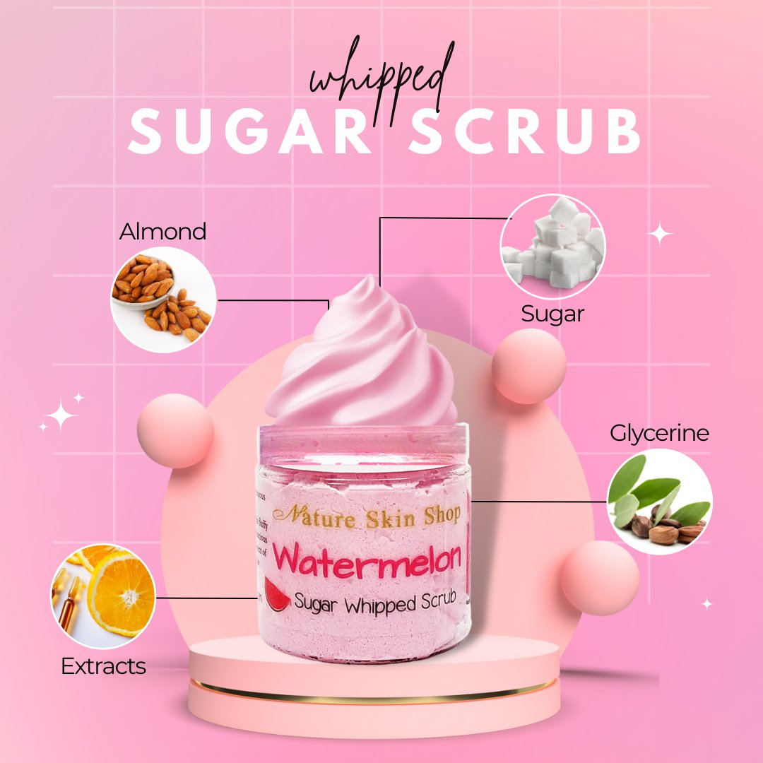 JuicyClean: Watermelon Whipped Sugar Soap Scrub-3
